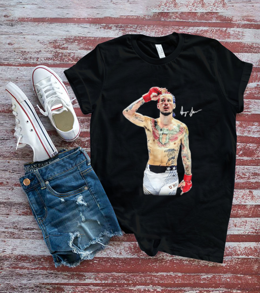 Sean O'Malley UFC MMA Fighter Autographed Pose T-Shirt