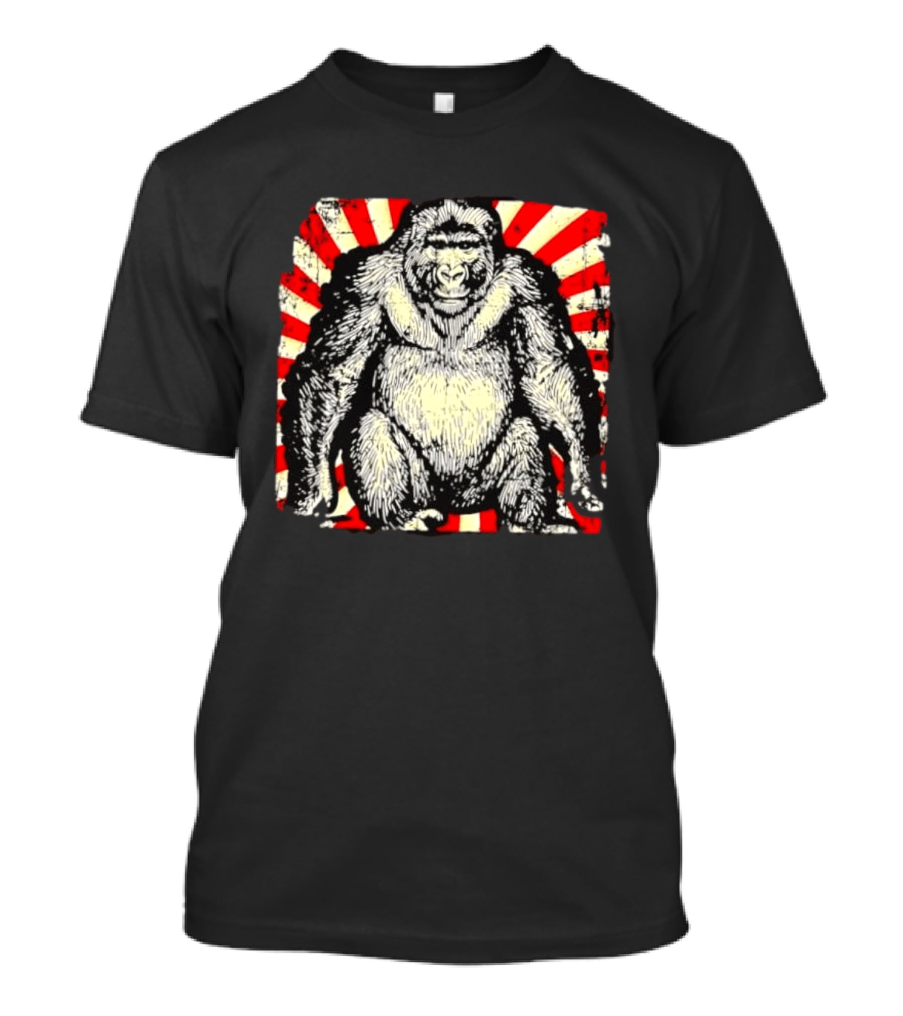 Silverback Gorilla Sunburst Wildlife Nature Animal T-Shirt