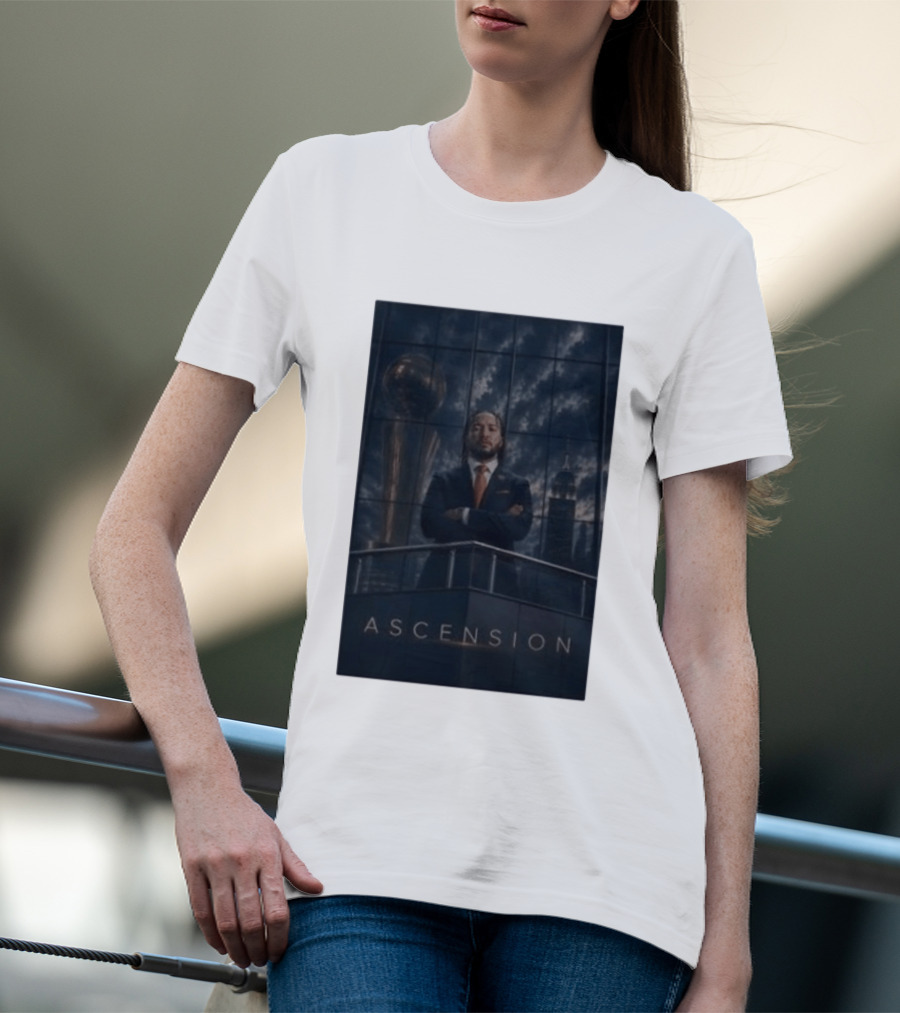 Ascension Jalen Brunson 2026 NBA Champs Trophy Victory Skyline T-Shirt