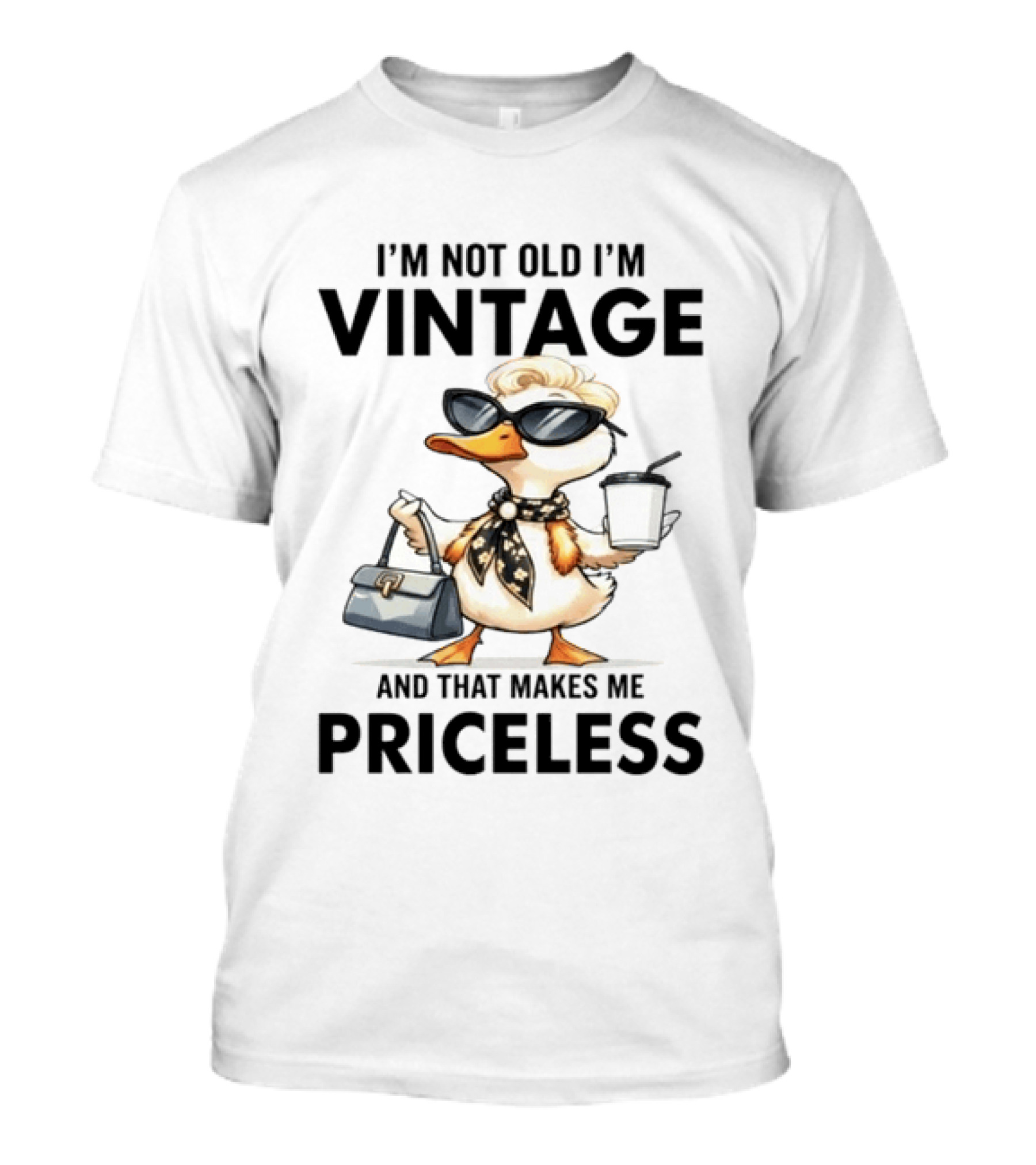 I'm Not Old I'm Vintage Duck That Makes Me Priceless T-Shirt
