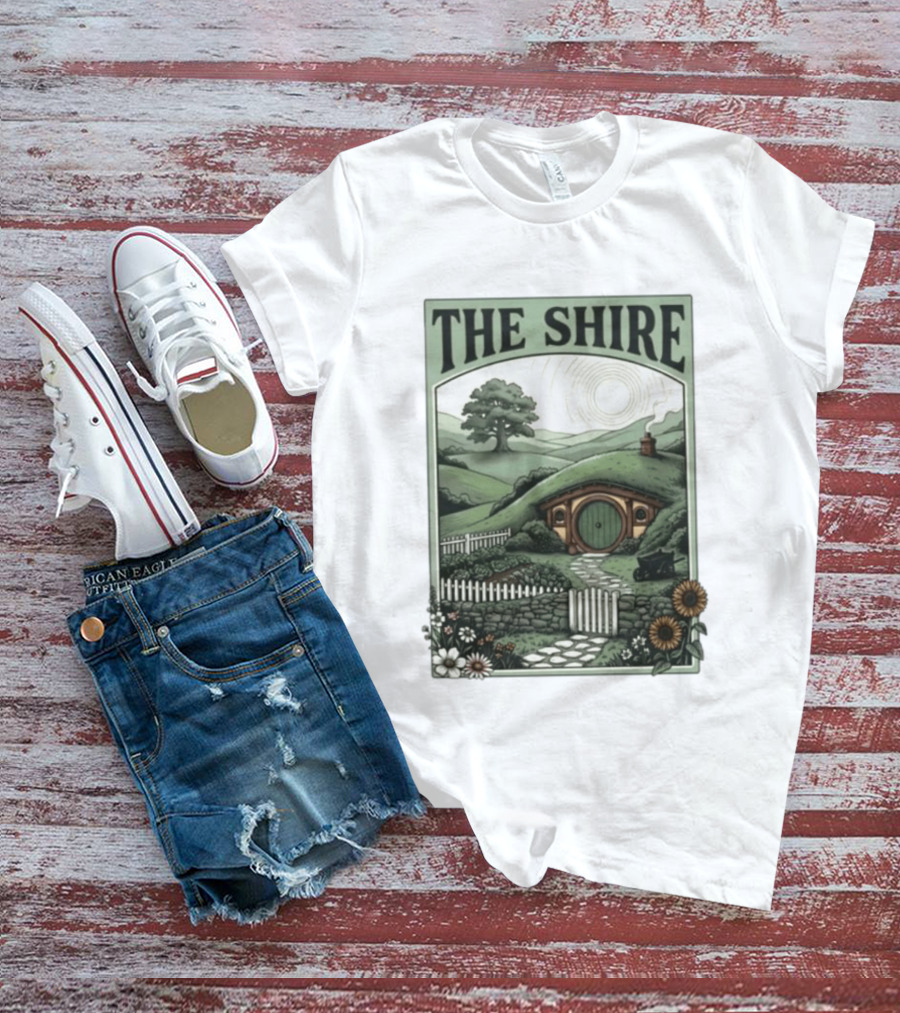 The Shire Hobbit Hole Rustic Countryside Scenery T-Shirt
