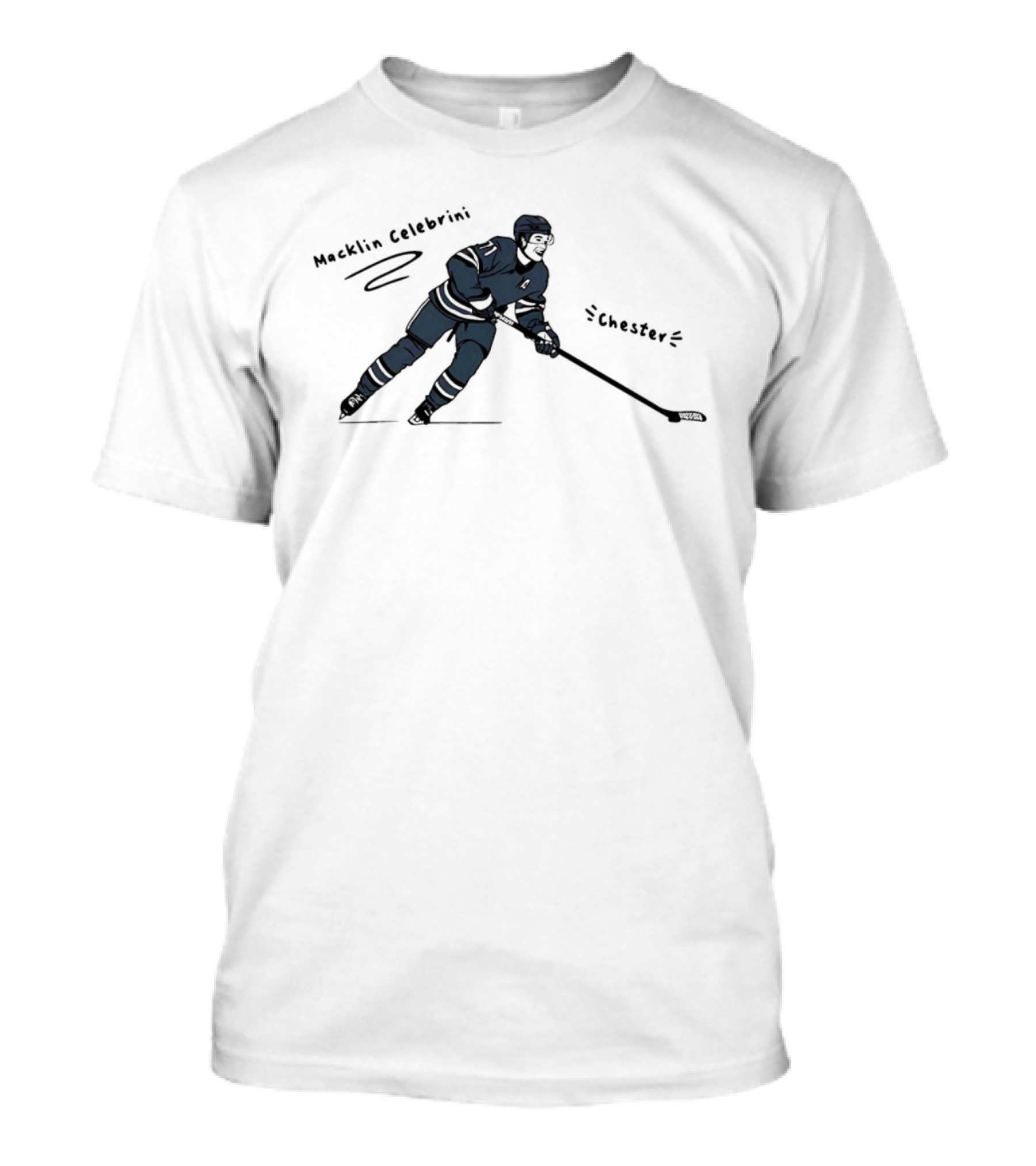 Macklin Celebrini San Jose Sharks Chester NHL Hockey Player T-Shirt