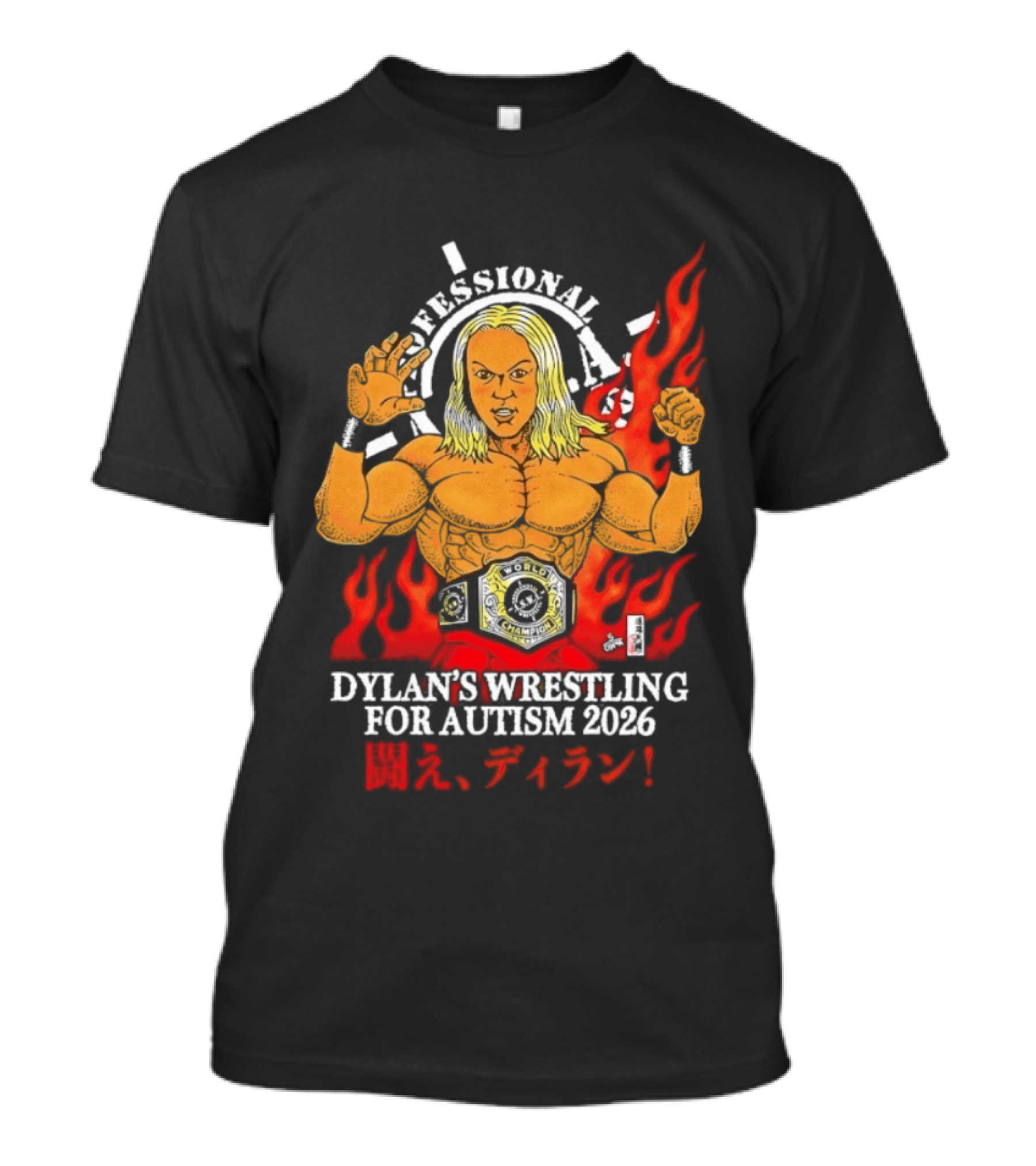 Professional Dylan's Wrestling For Autism 2026 T-Shirt