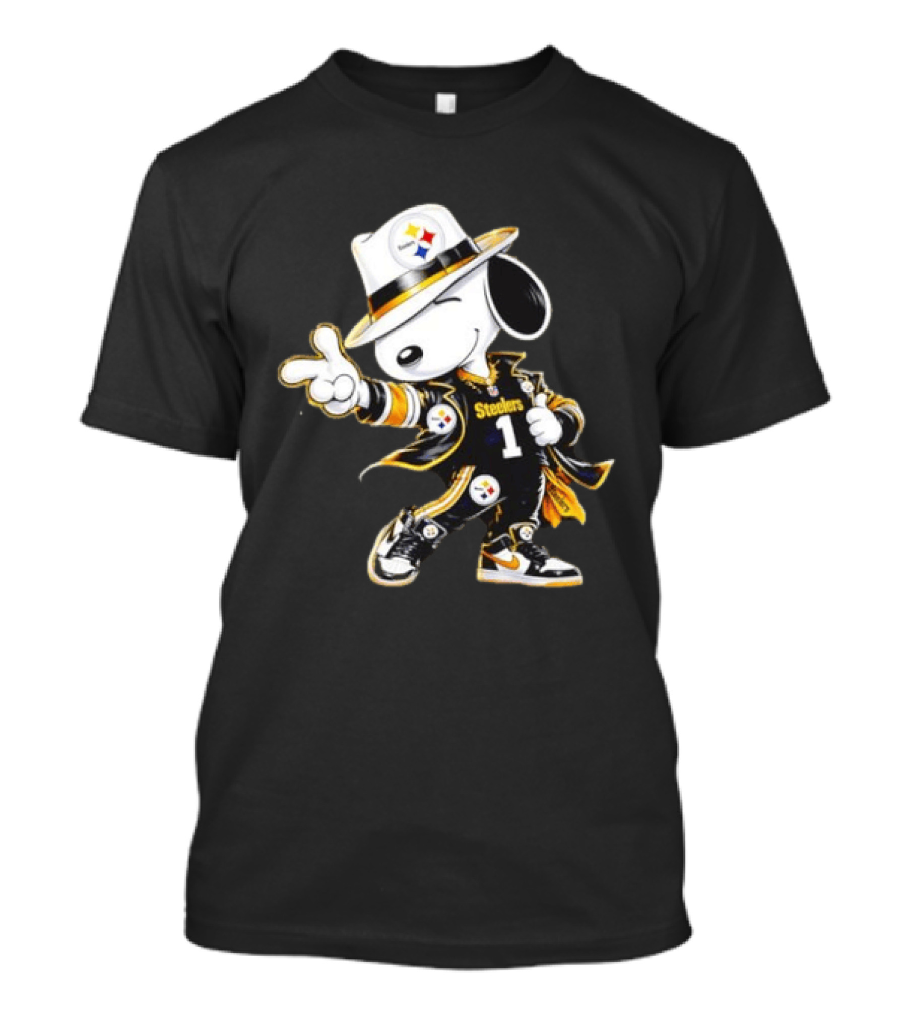 Snoopy Steelers 1 Pittsburgh Steelers Football Peanuts T-Shirt