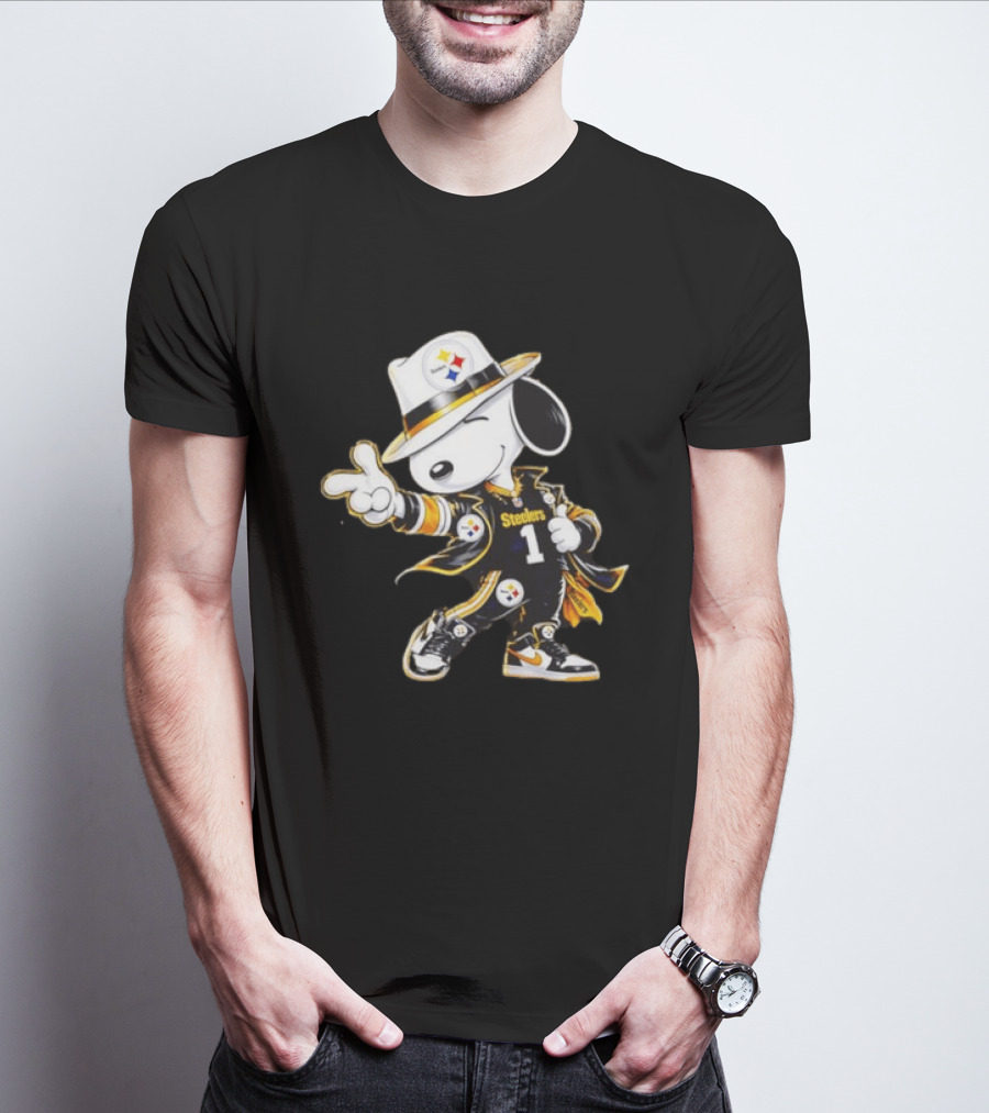 Snoopy Steelers 1 Pittsburgh Steelers Football Peanuts T-Shirt