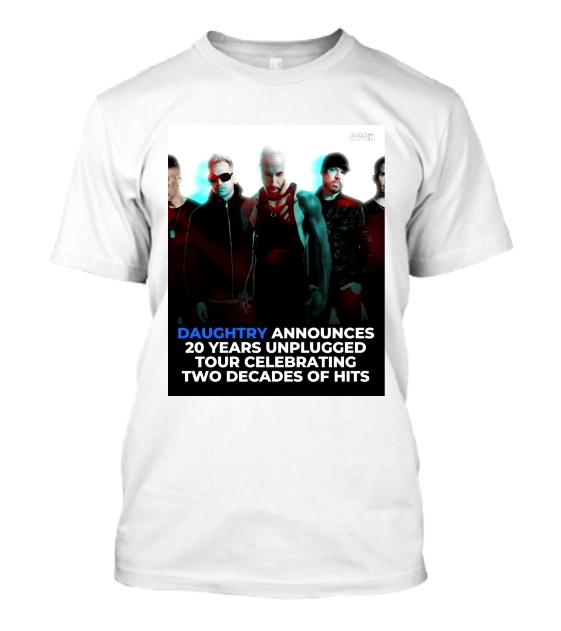 Daughtry Announces 20 Years Unplugged Tour Celebrating Two Decades Of Hits Music Mayhem T-Shirt