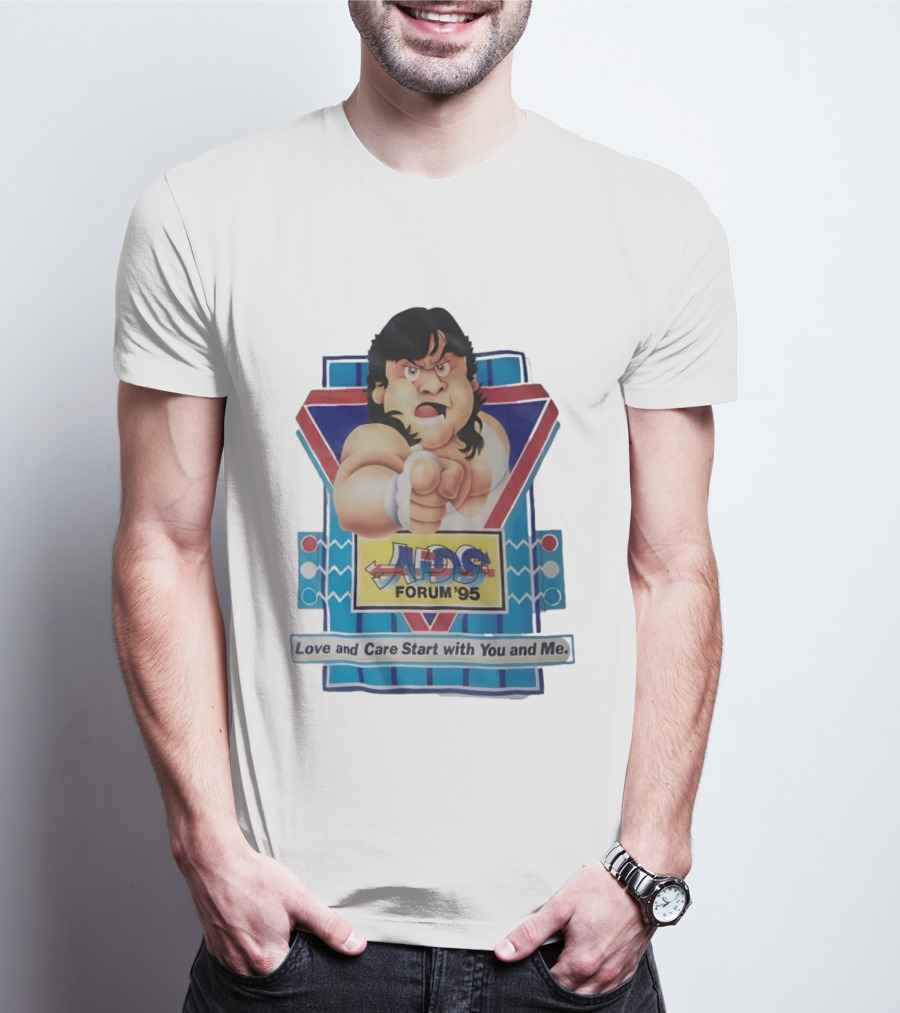 Atsushi Onita AIDS Forum '95 Love And Care Start With You And Me T-Shirt