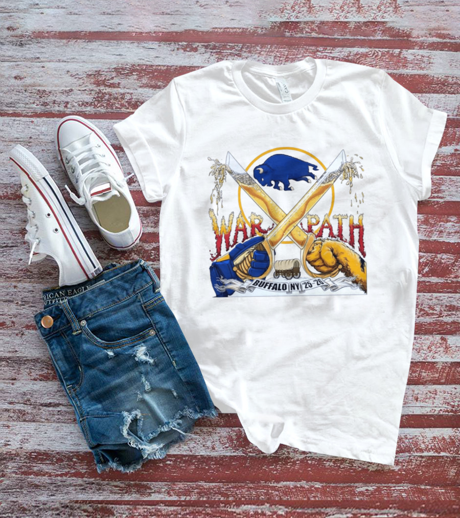 Buffalo NY War Path 25 26 Crossed Beer Sabers Sabres T-Shirt