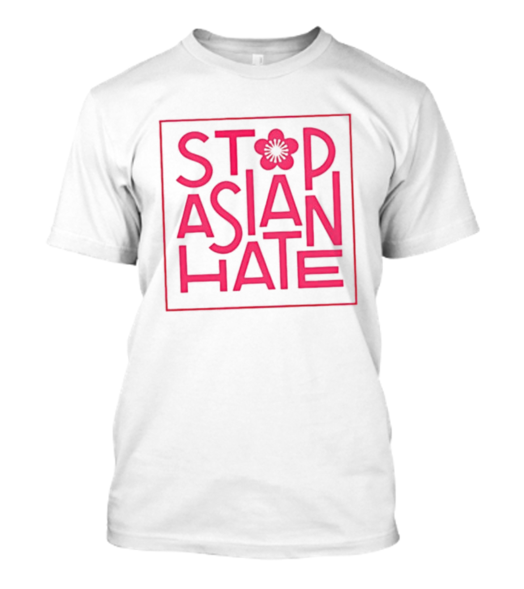 Stop Asian Hate Pink Blossom Flower Protest Activism T-Shirt