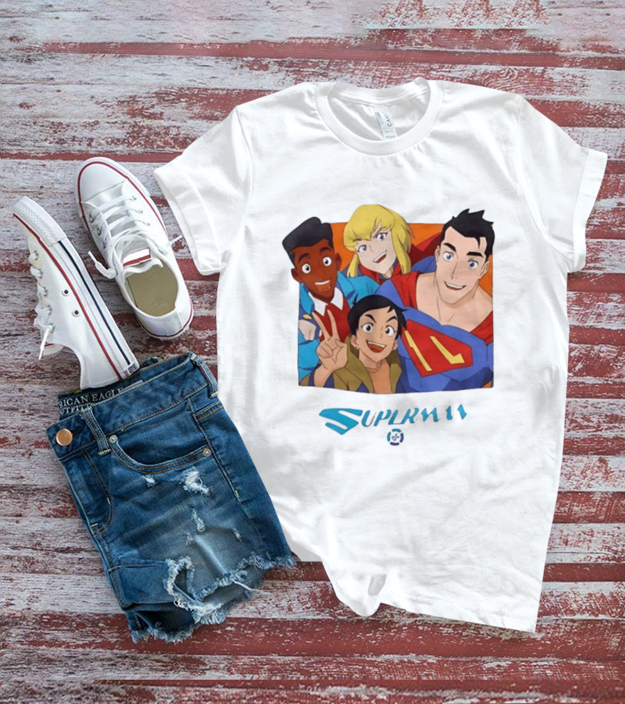 Superman Jimmy Olsen Lois Lane Supergirl My Adventures With Superman Animation Series Characters T-Shirt