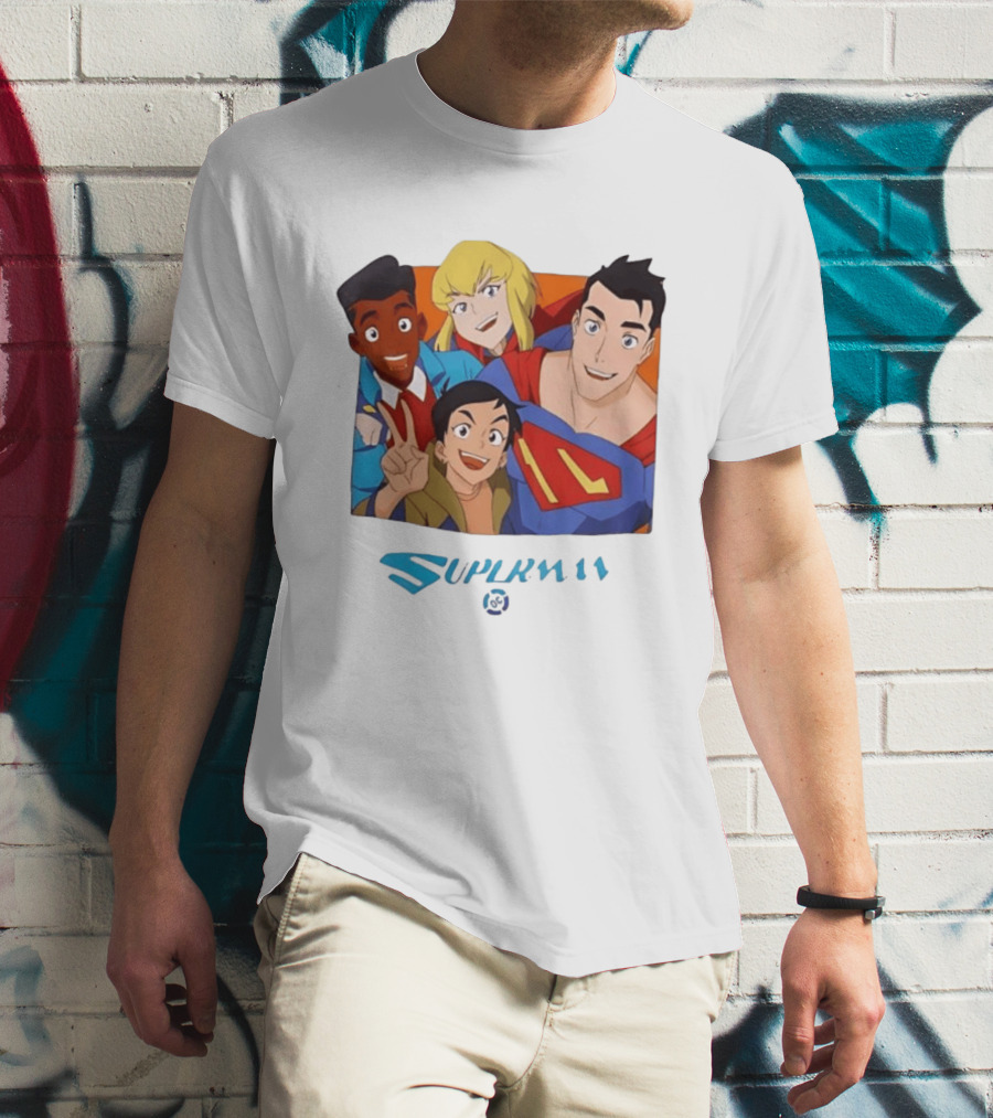 Superman Jimmy Olsen Lois Lane Supergirl My Adventures With Superman Animation Series Characters T-Shirt