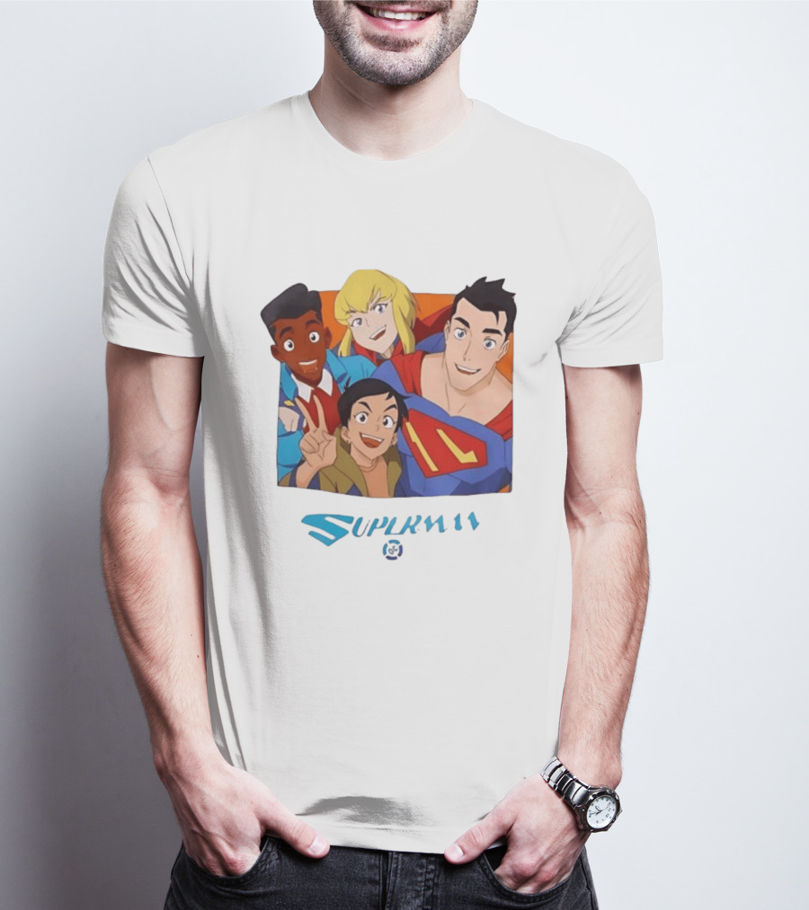 Superman Jimmy Olsen Lois Lane Supergirl My Adventures With Superman Animation Series Characters T-Shirt