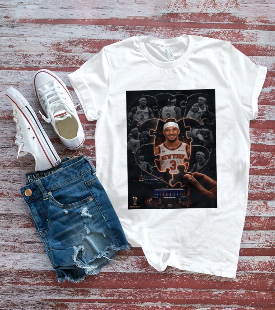 Josh Hart New York Knicks NBA Madison Square Garden Puzzle Image T-Shirt