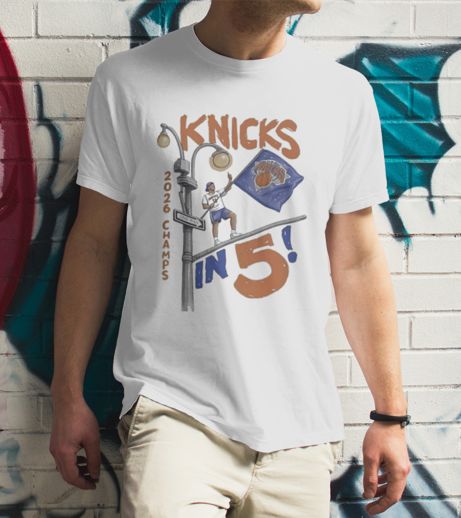 Knicks 2026 Champs In 5 Keith Haring T-Shirt