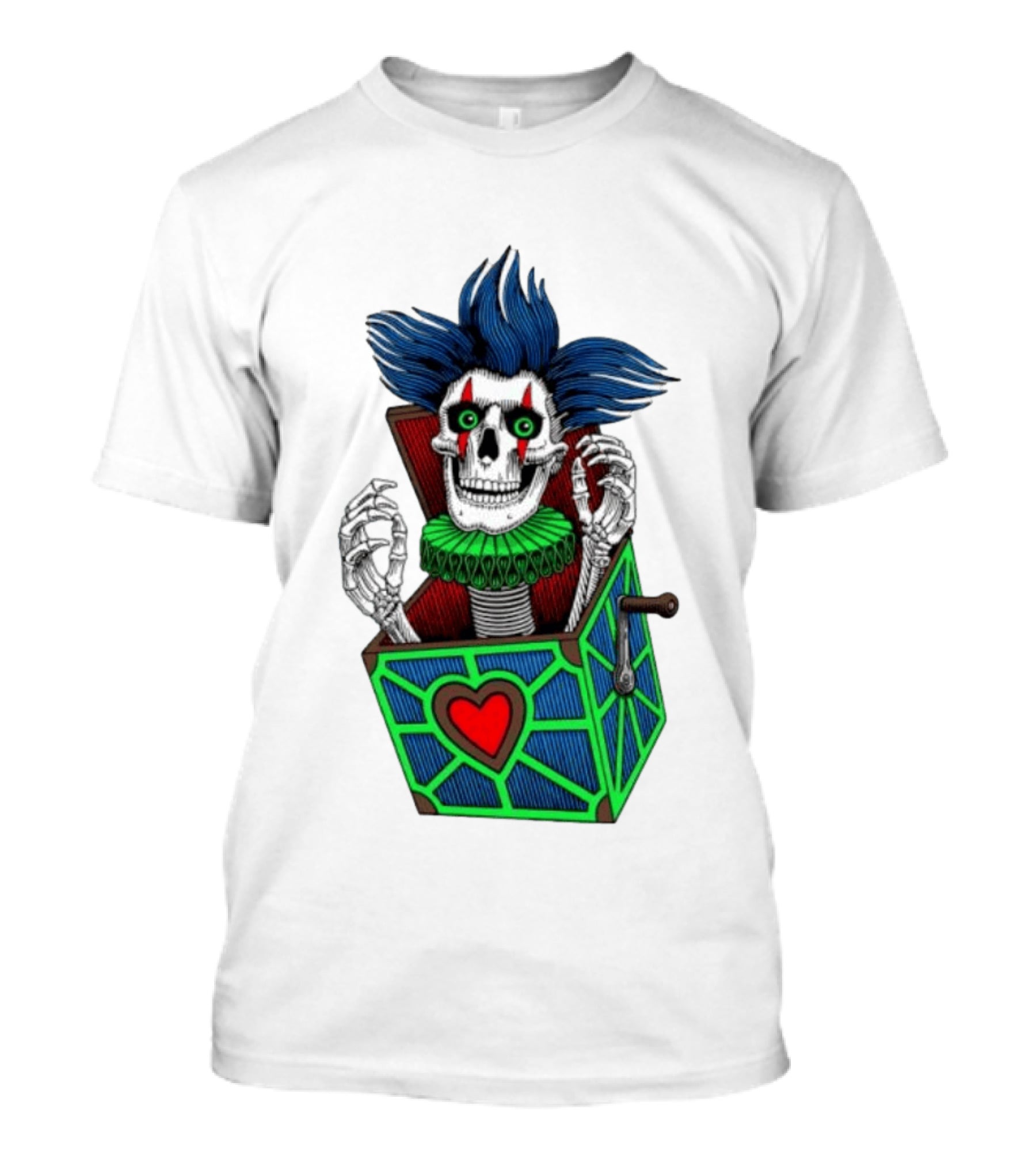 Powell Peralta Chris Hiett Skull Jack In The Box Clown Image T-Shirt