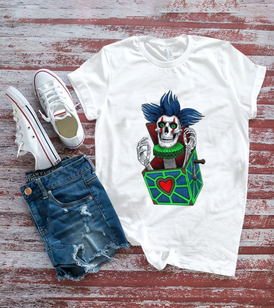 Powell Peralta Chris Hiett Skull Jack In The Box Clown Image T-Shirt
