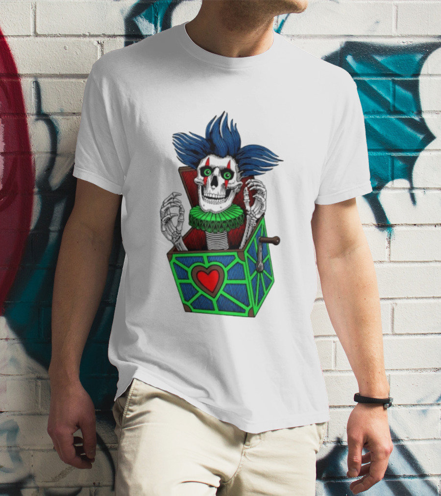Powell Peralta Chris Hiett Skull Jack In The Box Clown Image T-Shirt