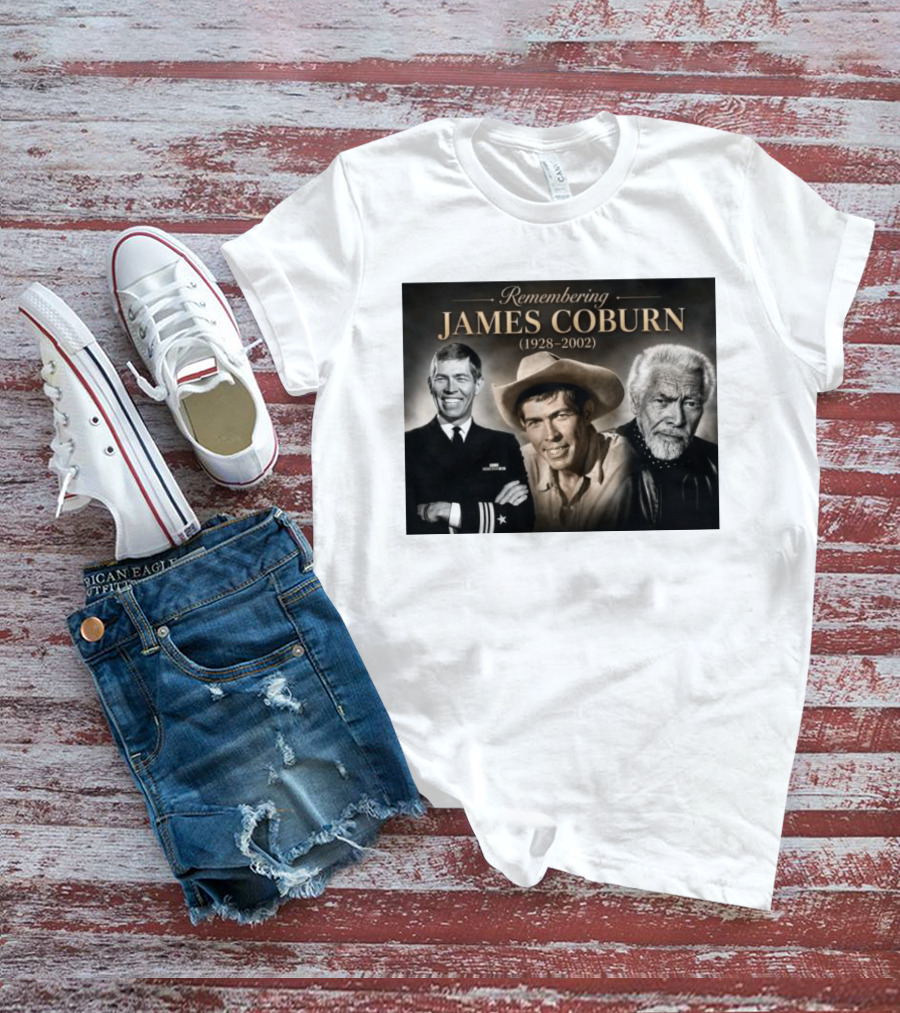 Remembering James Coburn 1928 2002 Classic Actor T-Shirt