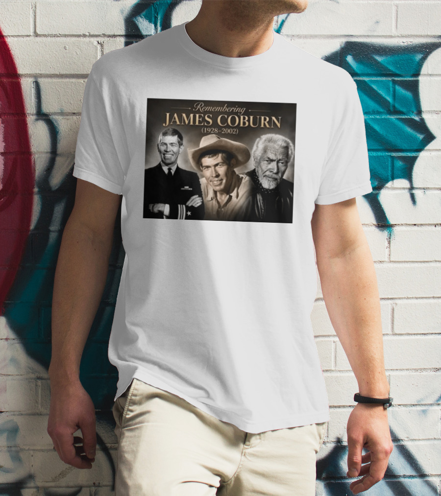 Remembering James Coburn 1928 2002 Classic Actor T-Shirt