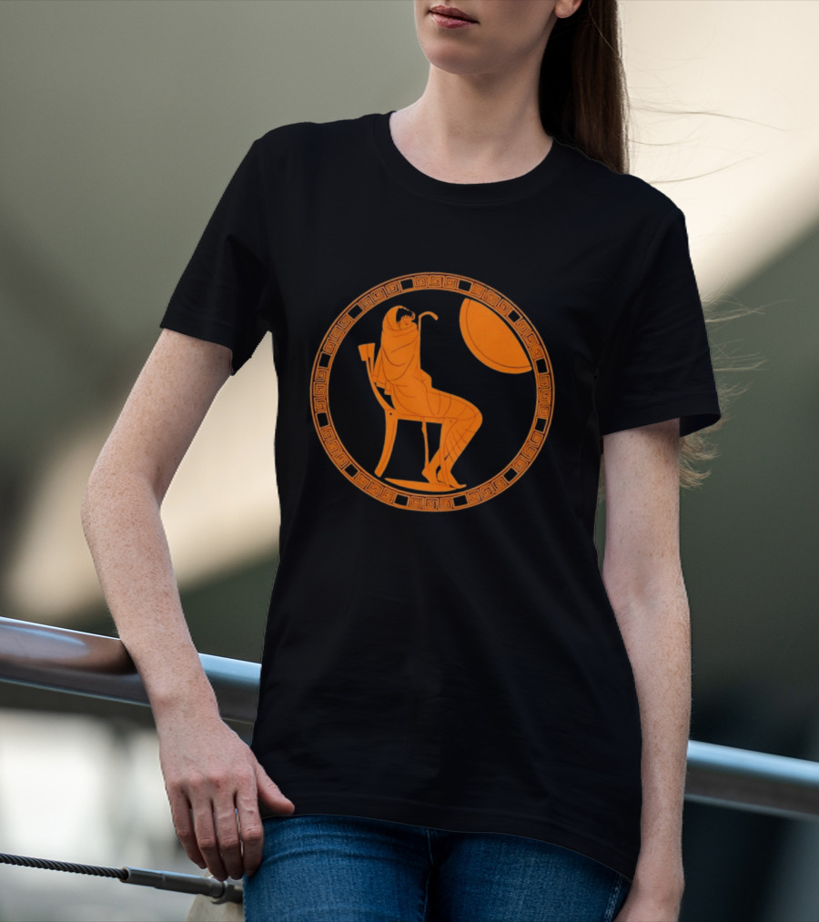 Ancient Greek Achilles Seated Alone In Contemplative Solitude T-Shirt