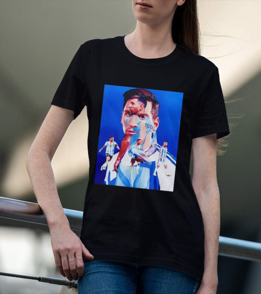 Messi Argentine Footballer Icon In Action T-Shirt