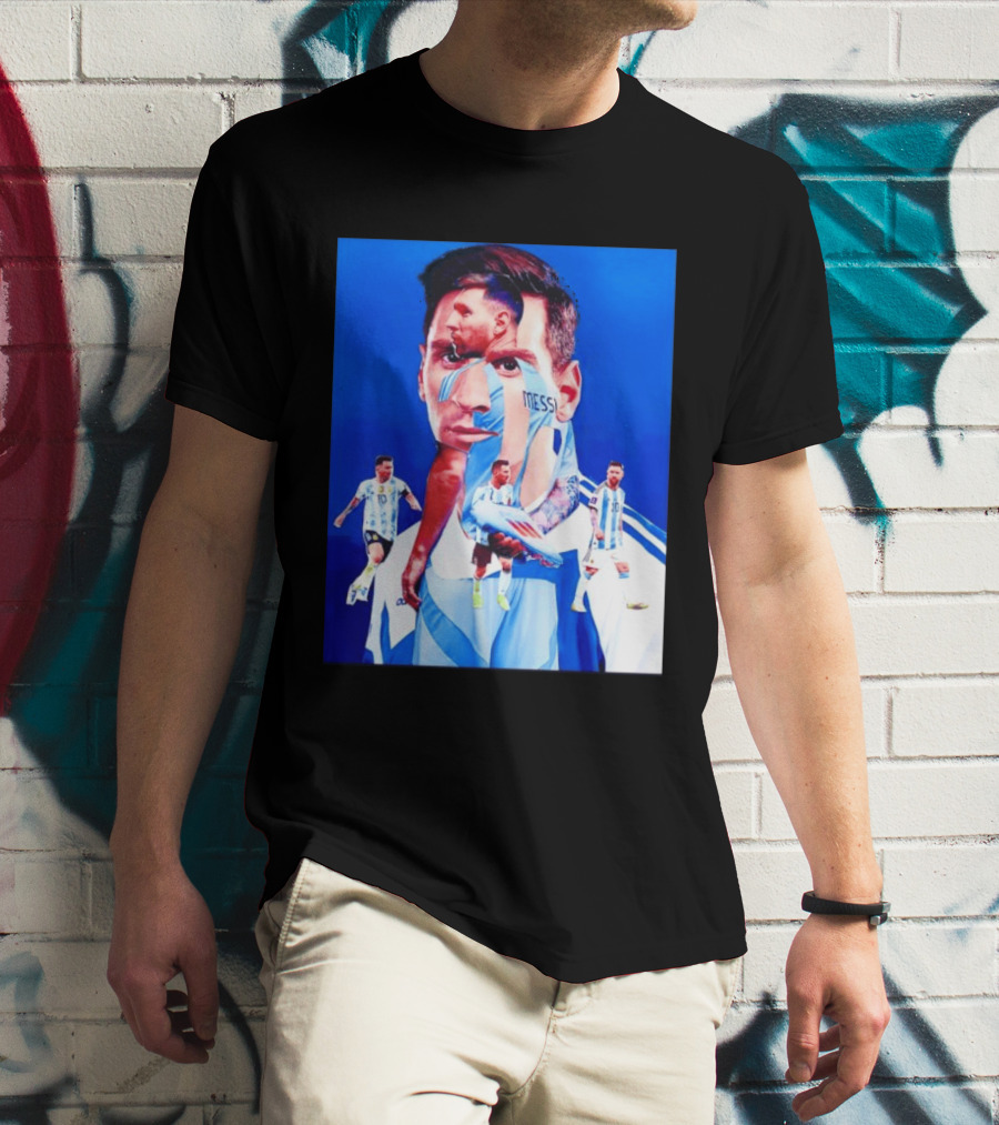 Messi Argentine Footballer Icon In Action T-Shirt