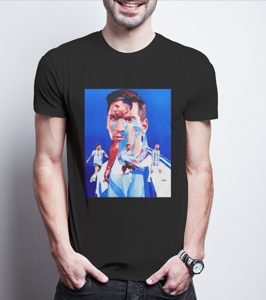 Messi Argentine Footballer Icon In Action T-Shirt