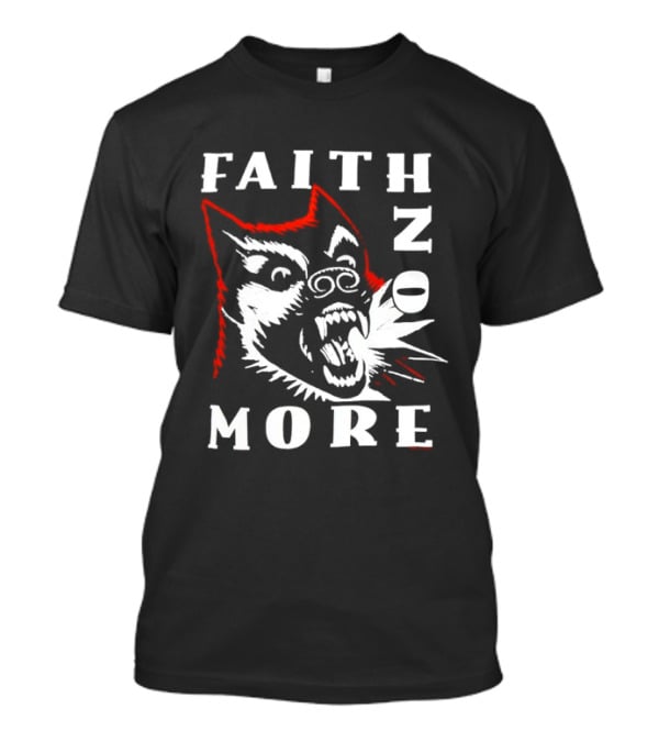 Faith No More Dog Graphic Bold Red White Band T-Shirt