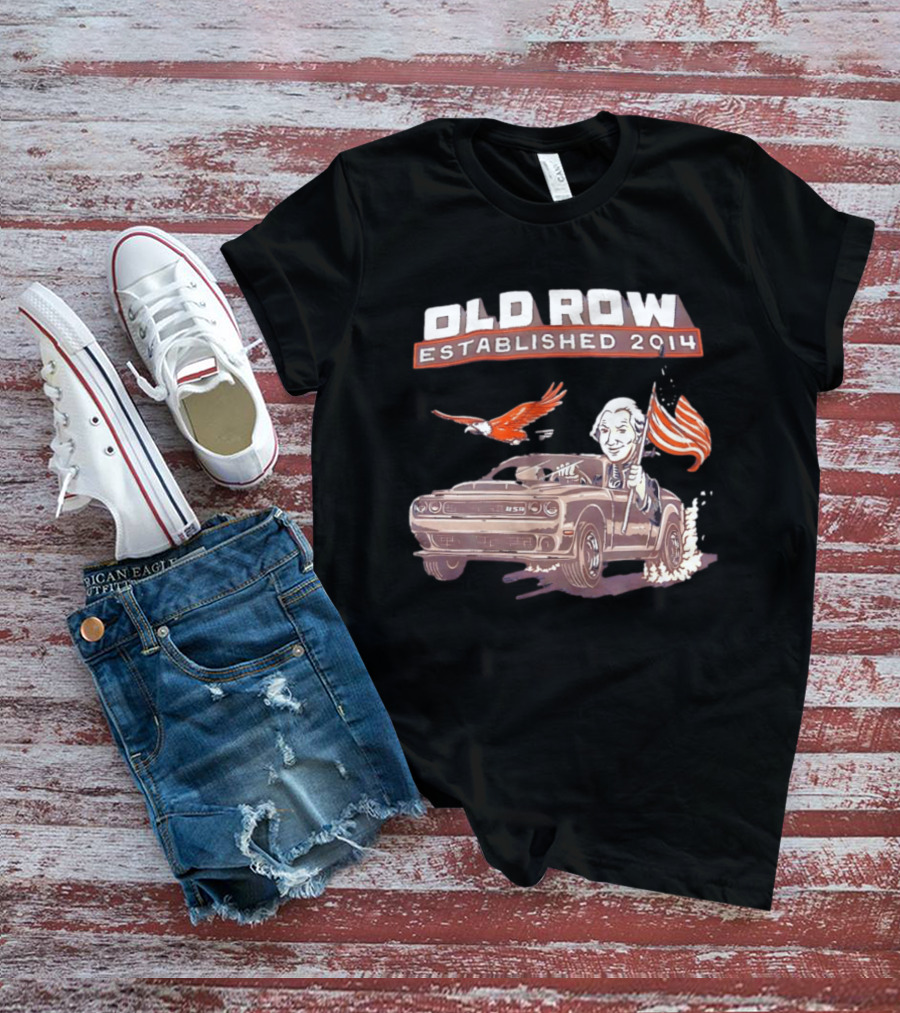 Old Row Established 2014 George Washington Challenger USA Flag Eagle T-Shirt