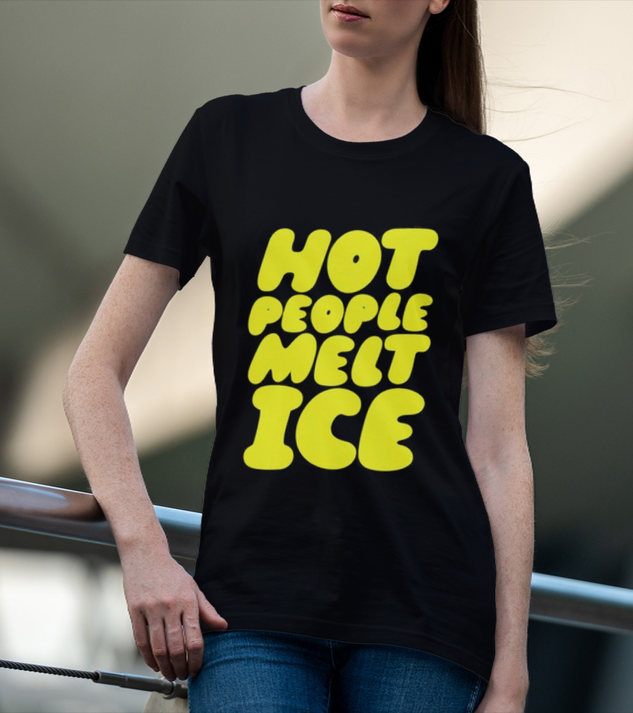Hot People Melt Ice Bold Yellow T-Shirt