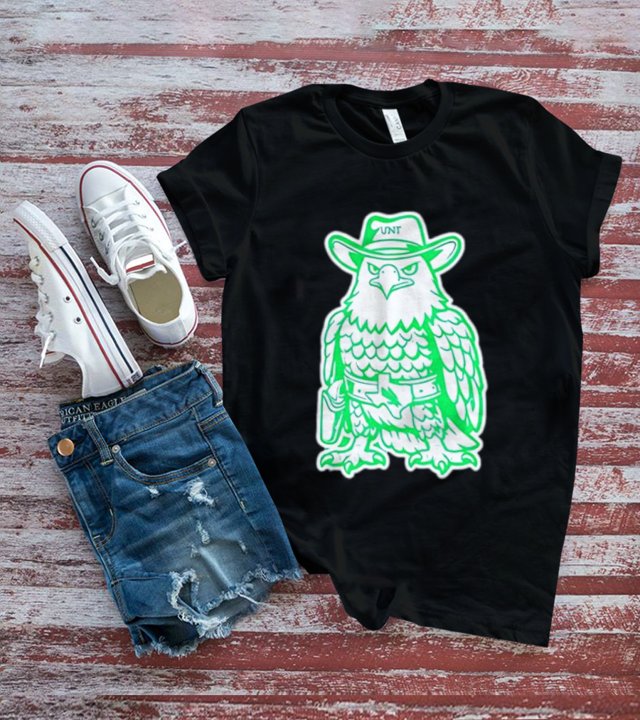 North Texas Mean Green Eagle UNT Cowboy Hat T-Shirt