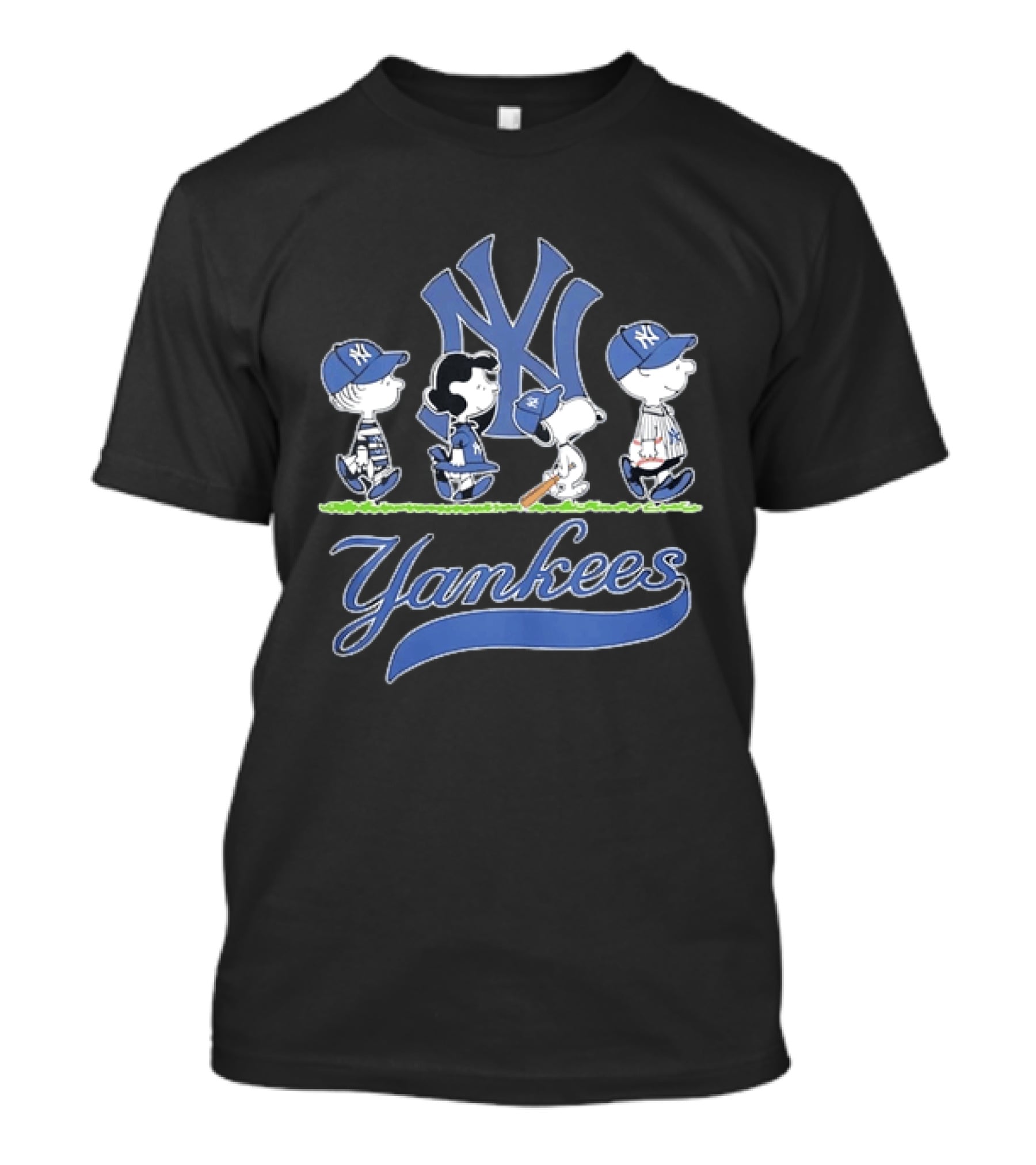 Peanuts Gang Yankees NY Vintage Baseball Characters T-Shirt