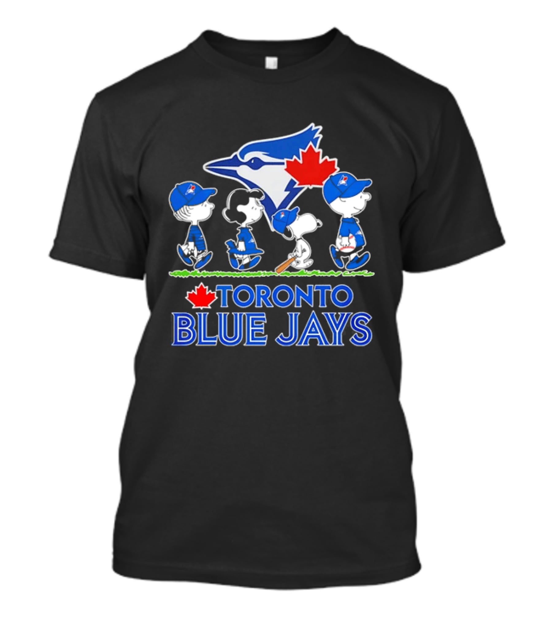 Peanuts Gang Toronto Blue Jays Baseball Collaboration T-Shirt