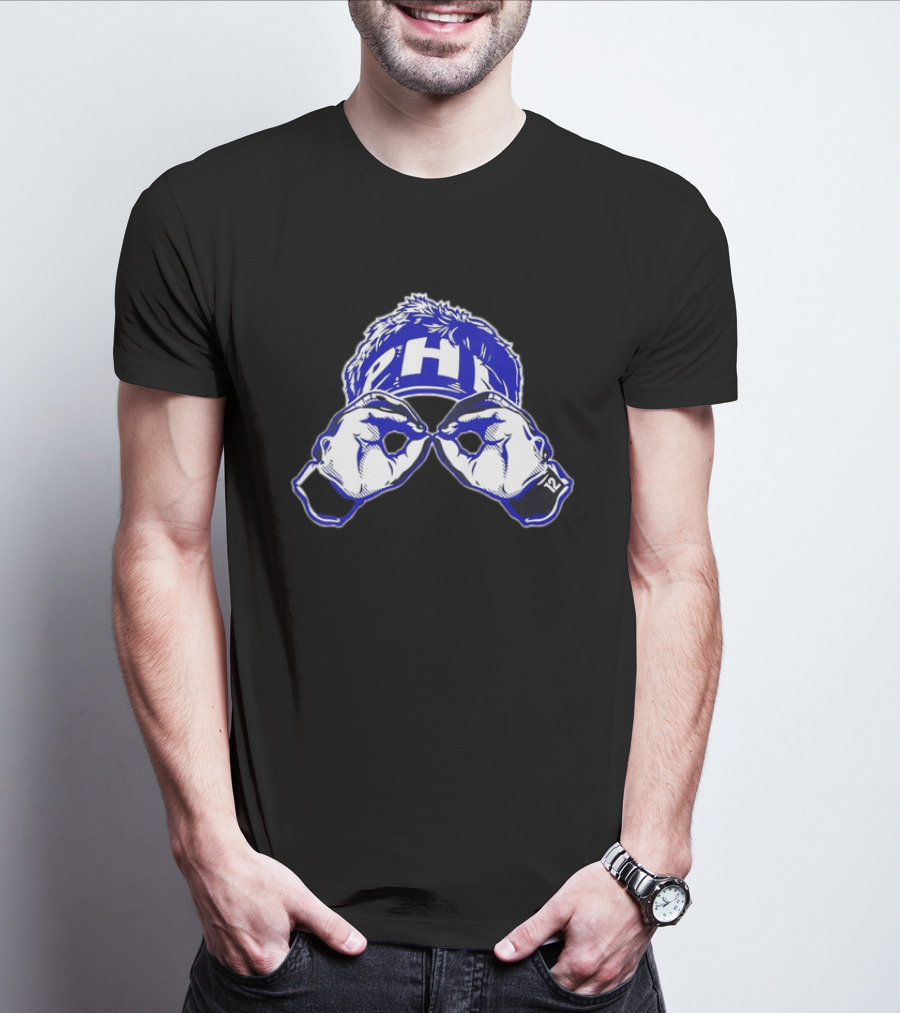 Philadelphia Eagles PHI 12 Hand Gesture Eyeglasses Fan T-Shirt