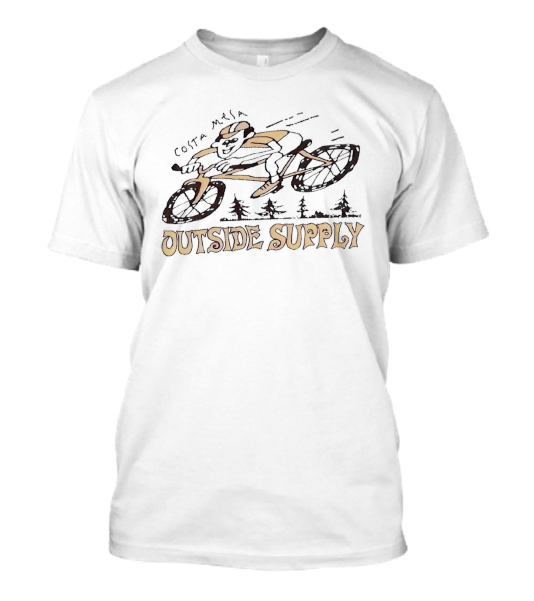 Costa Mesa Cyclist Outside Supply Mountain Bike Adventure T-Shirt