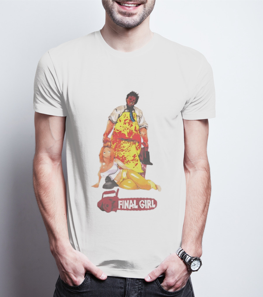 Texas Chain Saw Massacre Leatherface Final Girl Horror T-Shirt