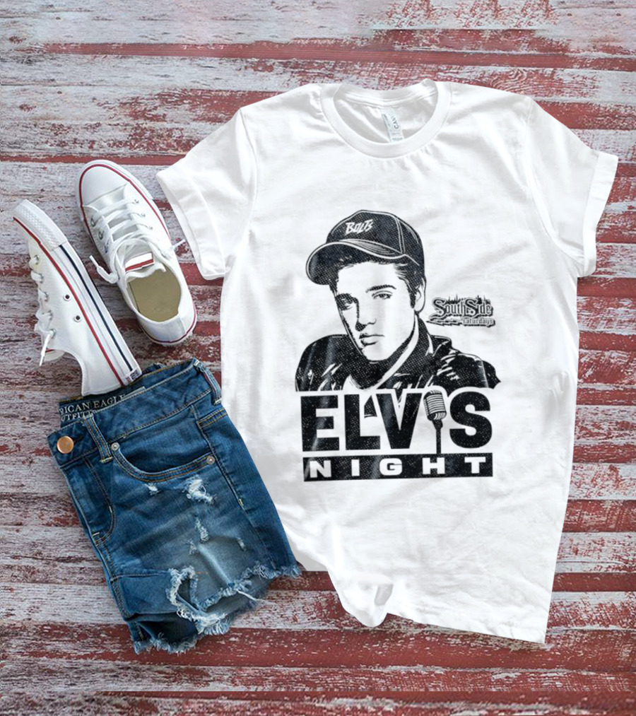 Elvis Night South Side Saturdays Bolt Hat Microphone T-Shirt