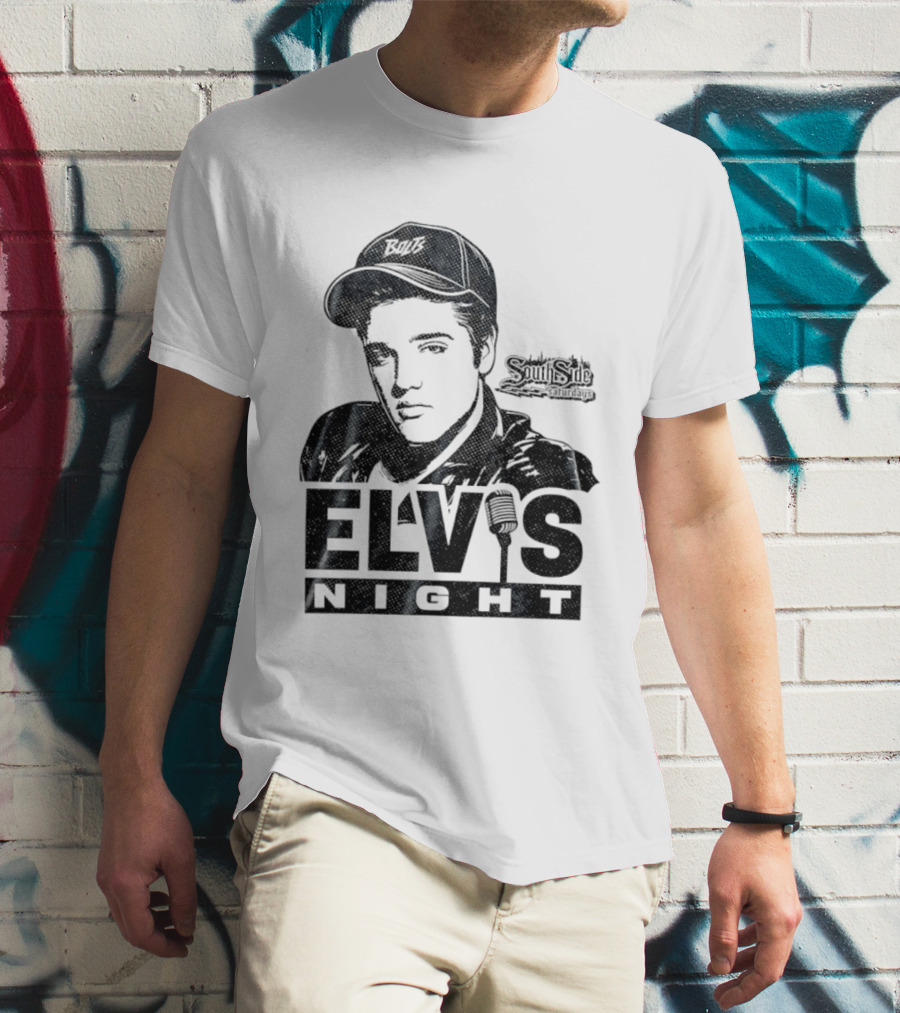 Elvis Night South Side Saturdays Bolt Hat Microphone T-Shirt