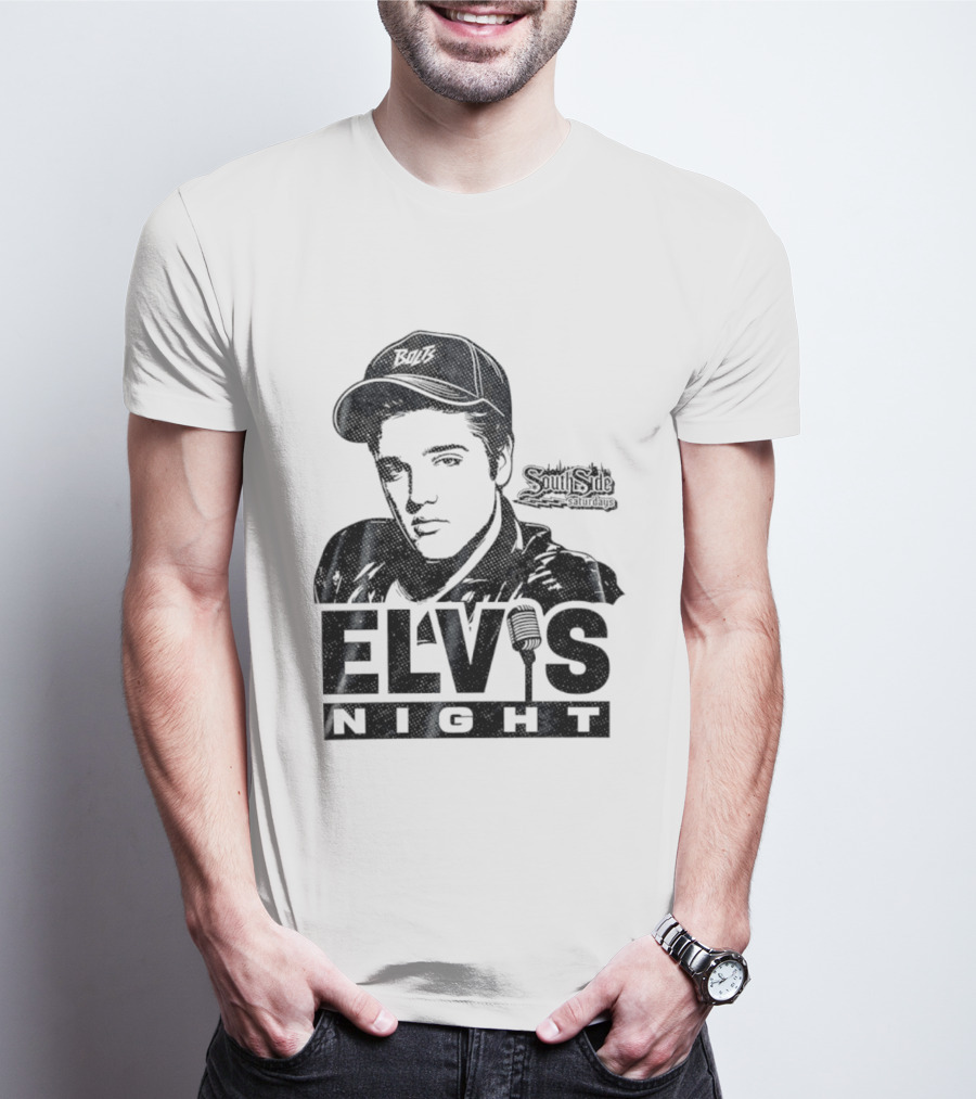 Elvis Night South Side Saturdays Bolt Hat Microphone T-Shirt