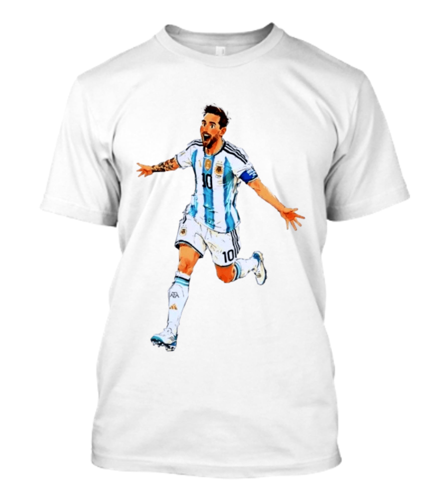 Steph Buru Lionel Messi Celebrating AFA 10 Argentina National Team Soccer T-Shirt