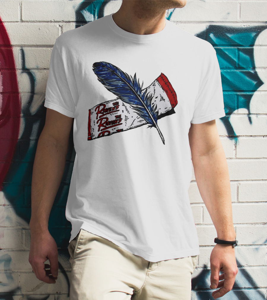 The Ravens Hirotton Blue Feather Pull Pull Pull T-Shirt