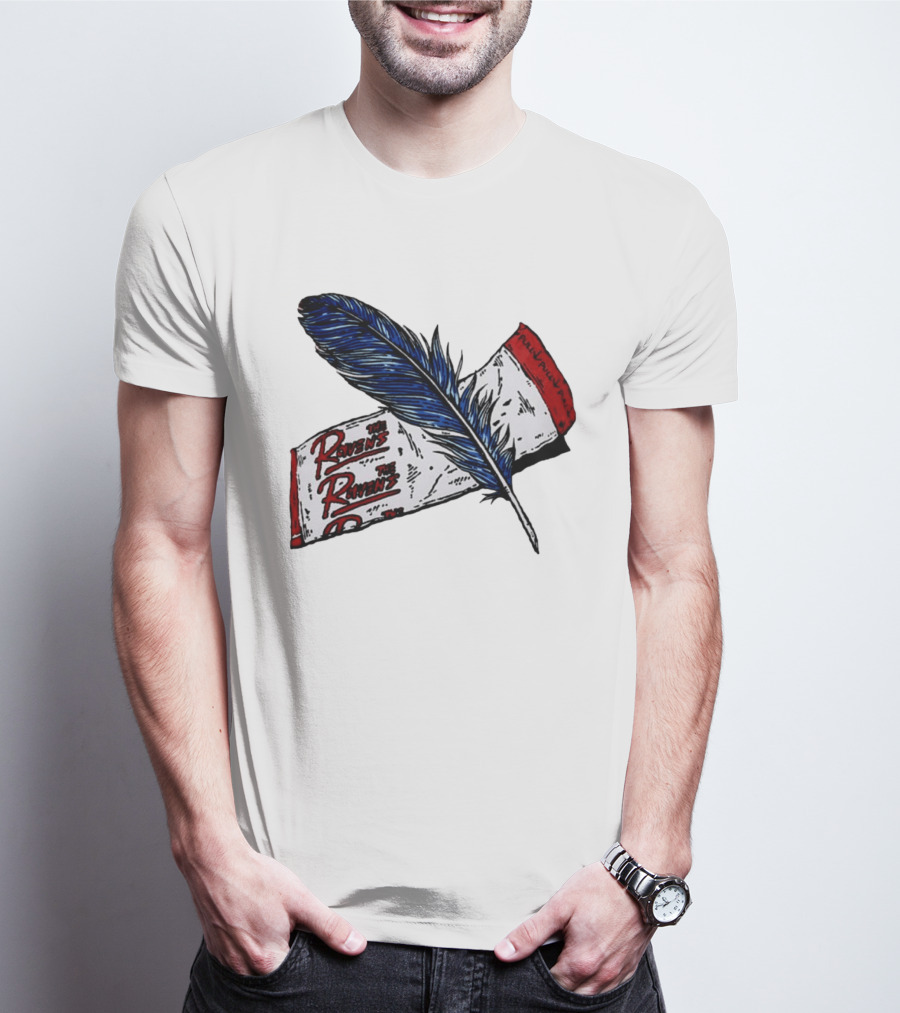 The Ravens Hirotton Blue Feather Pull Pull Pull T-Shirt