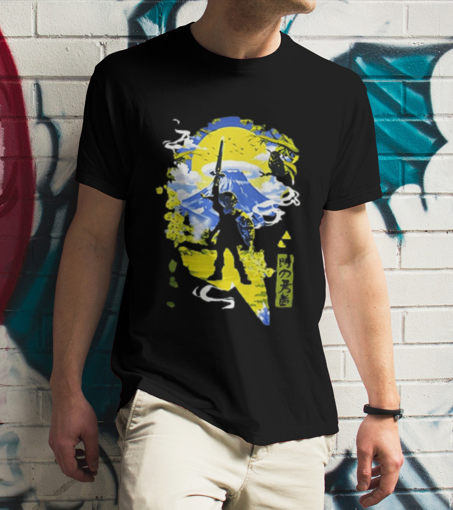 Legend Of Zelda Hero Master Sword Ocarina Of Time Kanji T-Shirt