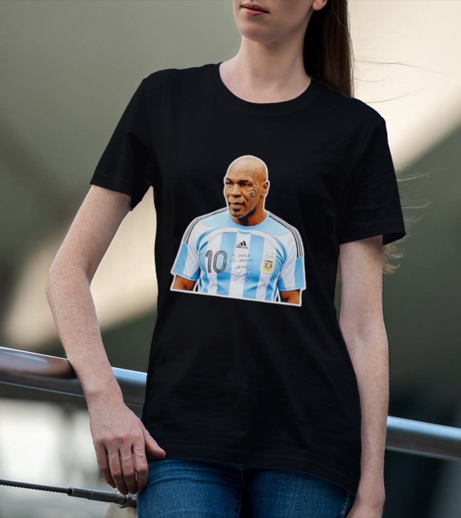 Mike Tyson Argentina National Football Team 10 A Dios Soccer Jersey T-Shirt