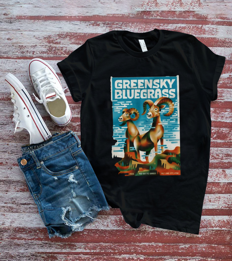 Greensky Bluegrass June 17 2026 Red Butte Garden Salt Lake City Utah Rams T-Shirt