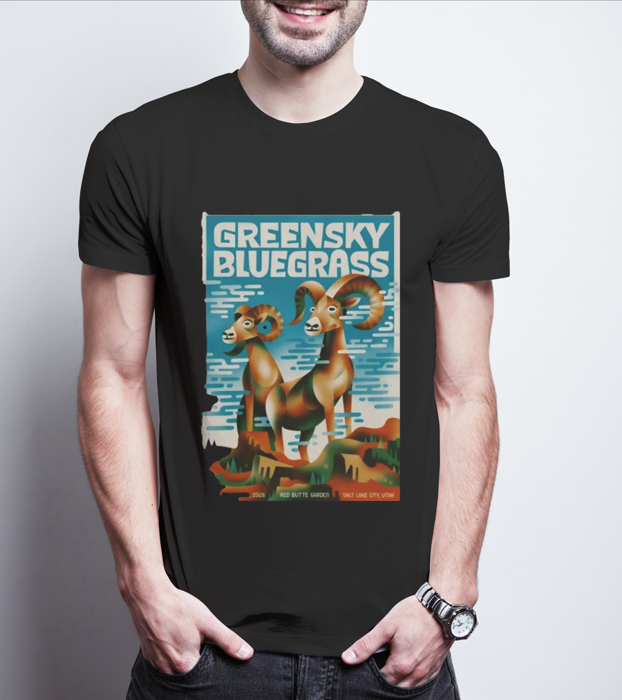 Greensky Bluegrass June 17 2026 Red Butte Garden Salt Lake City Utah Rams T-Shirt