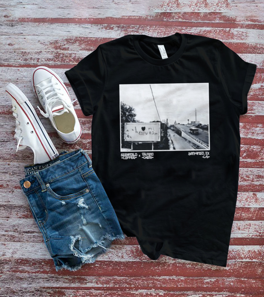 I Love Mi Espurs San Antonio Spurs Texas Granger Coffee Scene T-Shirt