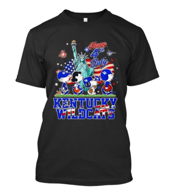 Happy 4th Of July Peanuts Kentucky Wildcats Independence Day Celebration T-Shirt