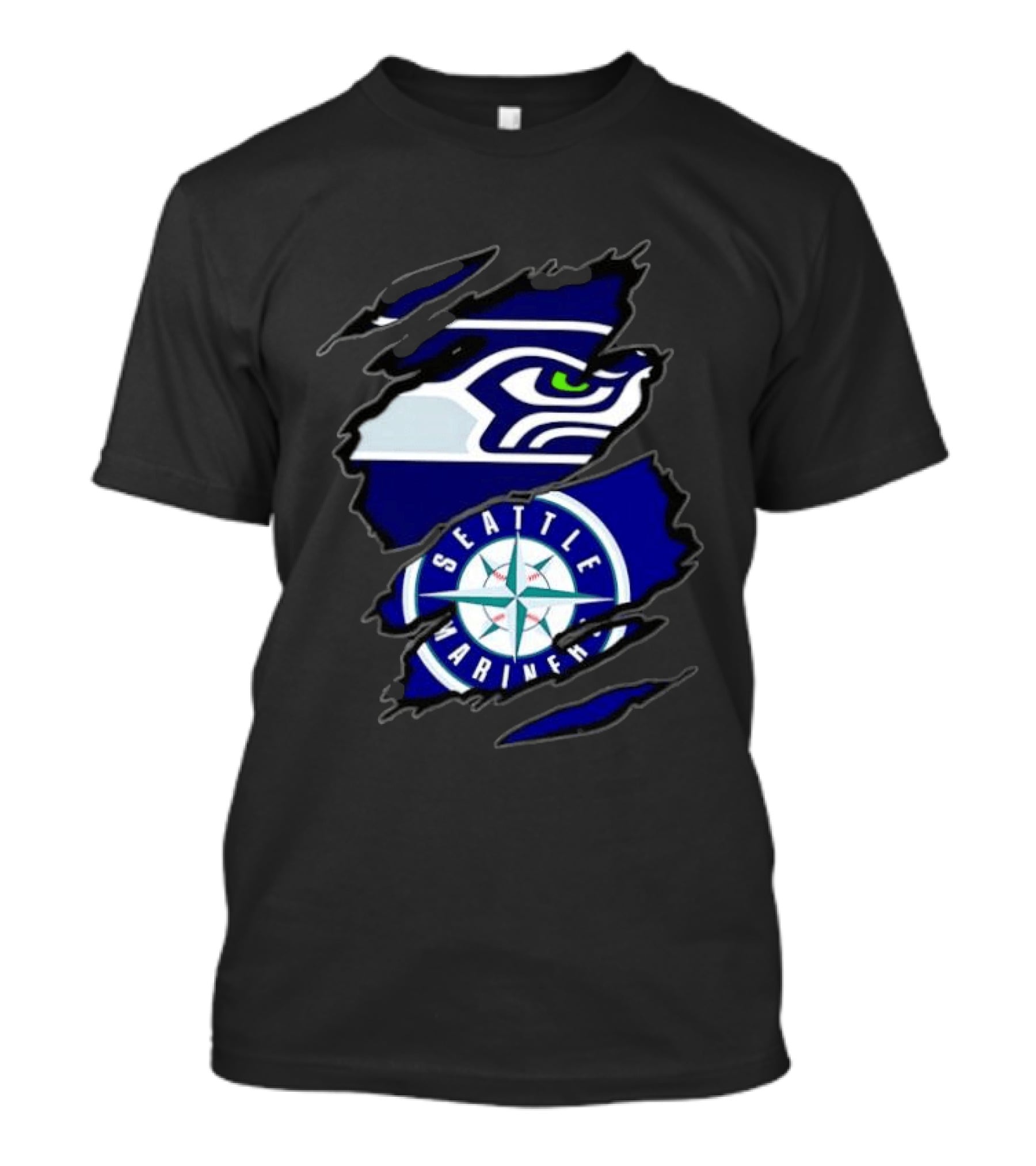 Seattle Seahawks Seattle Mariners Claw Rip T-Shirt
