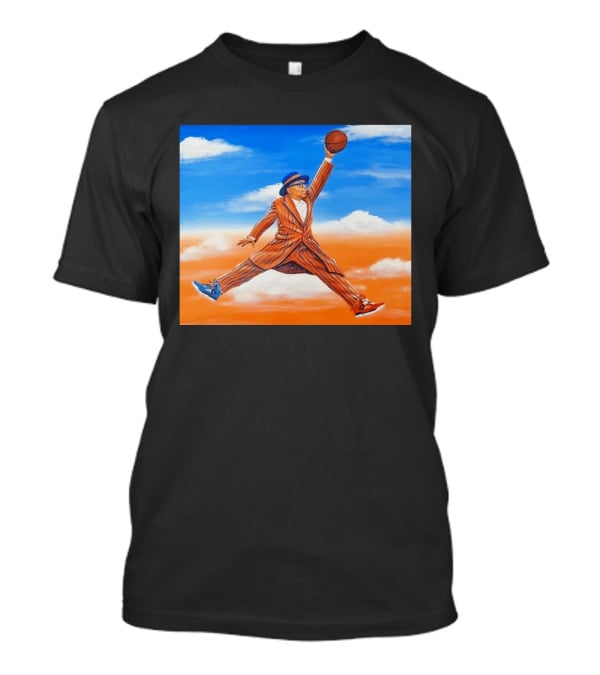 Spike Lee Jumping Basketball Air Jordan Jumpman Striped Suit Sky Sneakers T-Shirt